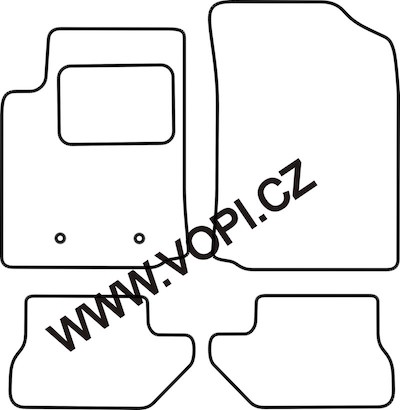 Autokoberce Citroen C3 Pluriel 2005 - 2010 + kroužky Carfit (838)